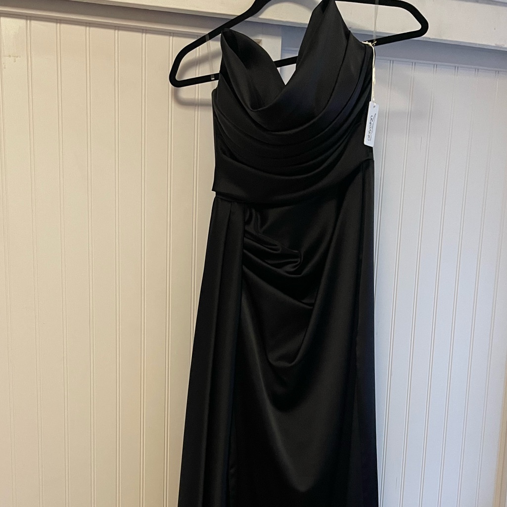 Brand New Nwt Black Corset Strapless Mermaid Style Evening Prom Dress Size 6
